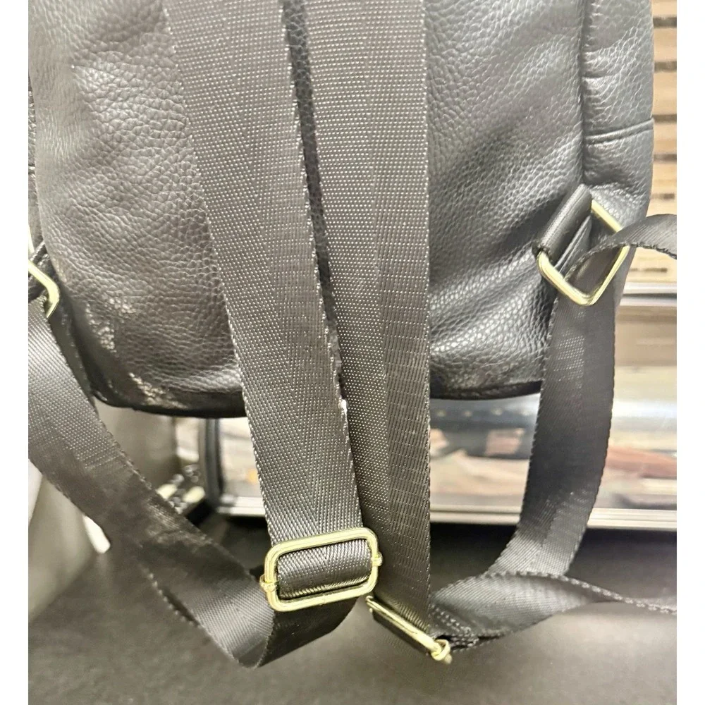 Juicy Couture Black Backpack Wallet Set Gold Studs Logo Lined Y2K Style